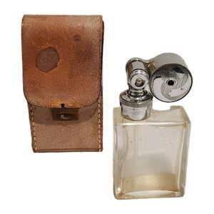 Vintage Escale by Marcel Franck Perfume Side Atomizer with Leather Travel Case